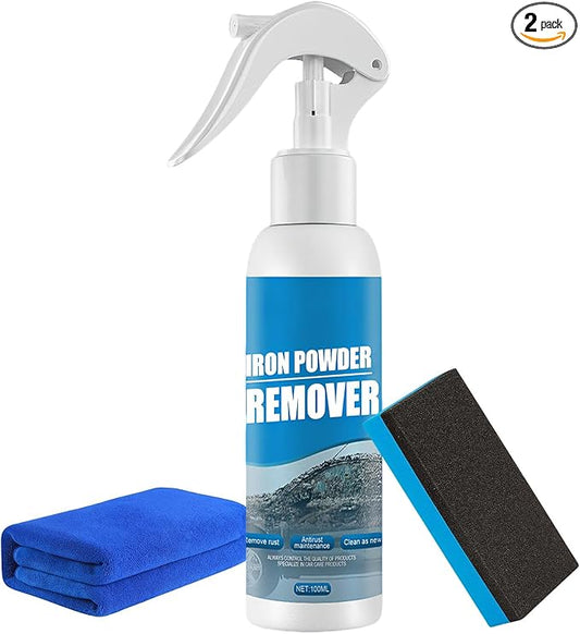 Multi-functional Quick-Acting Rust Removal Spray, 100ml Rust Remover for Metal, Iron Powder Remover for Car (2)