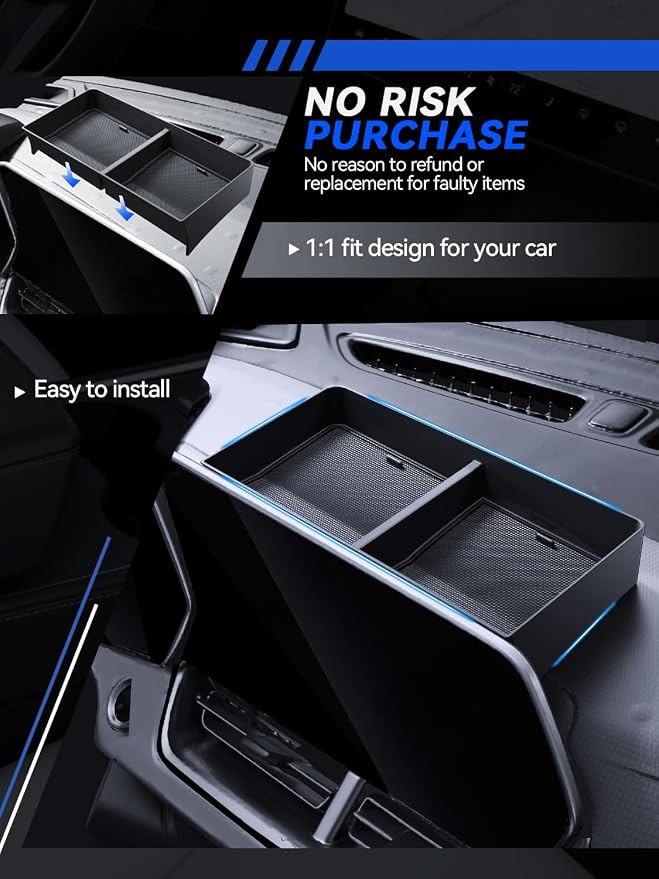 for Trax Dashboard Console Organizer 2024 2025 2026 Chevy Trax LT/2RS/ACTIV Accessories Behind Screen Organizer Storage Box Console Dash Tray