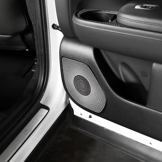 YOUTOOCAR Stainless Steel Door Speaker Decoration Cover Trim Compatible with Hyundai Palisade 2026 Accessories (Black)