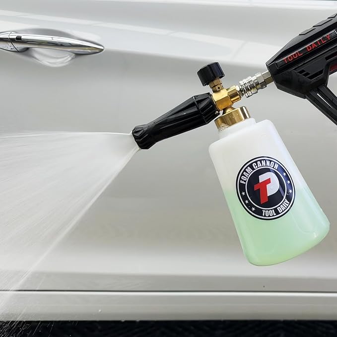 Tool Daily Foam Cannon for Pressure Washer with Car Wash Soap, Garden Hose to Pressure Washer Adapter