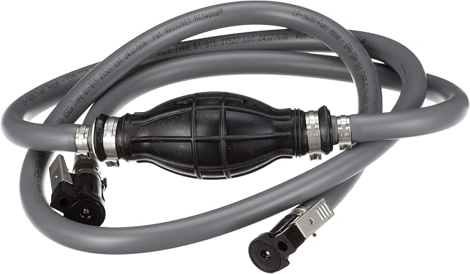 Attwood Johnson/Evinrude Marine Fuel Line Kit, EPA Compliant, 6 Feet Long, 3/8-Inch Diameter Hose with Tank & Engine Fittings, Primer Bulb. (Tank-side Fitting Not Included), 93806ELP7