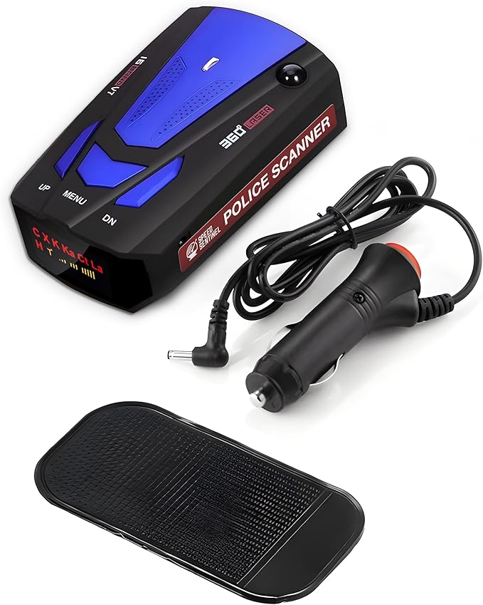 Speed Sentinel Radar Detector – 360° Police Speed Sentinel Radar Detectors for Cars with Voice Alerts, City & Highway Modes, False Alert Filtering