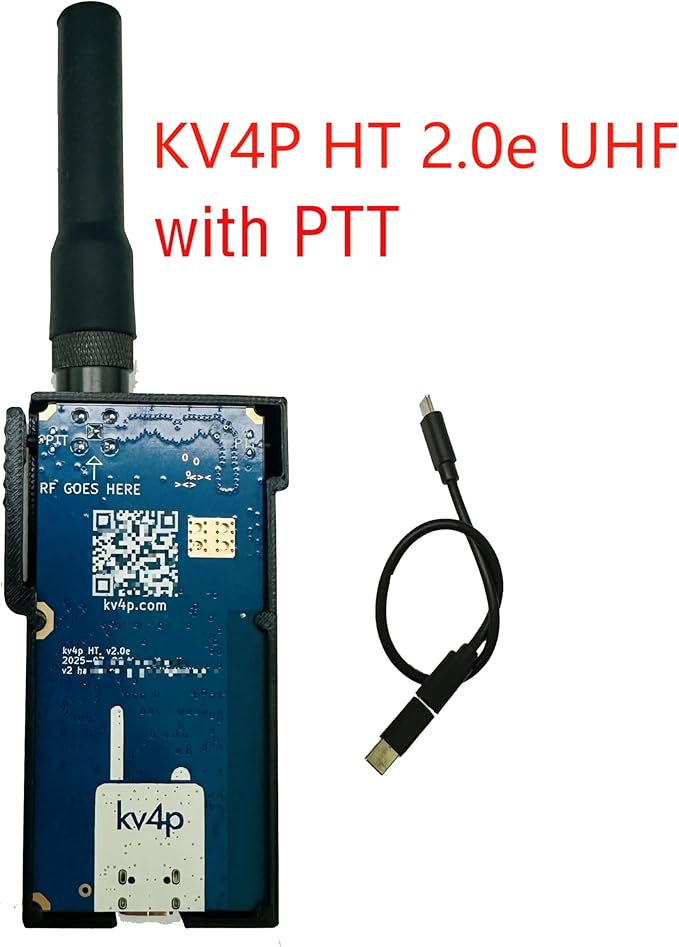 KV4P-HT Version 2.0 with SA818 RF Module pre-Installed Turn Android Phone into a Modern ham Radio transceiver Assembled with 3D Print case 2.0e Latest Version (2.0e-UHF)