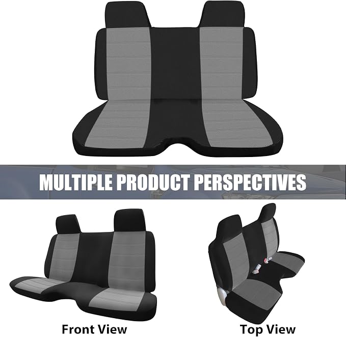 SAPUBK Custom-Fit Front Bench Seat Covers Replace for 1990-1995 Toyota Pickup, Driver and Passenger Knitted Fabric Composite Soft Foam Lining Airmesh Breathable Seat Cover Cushion