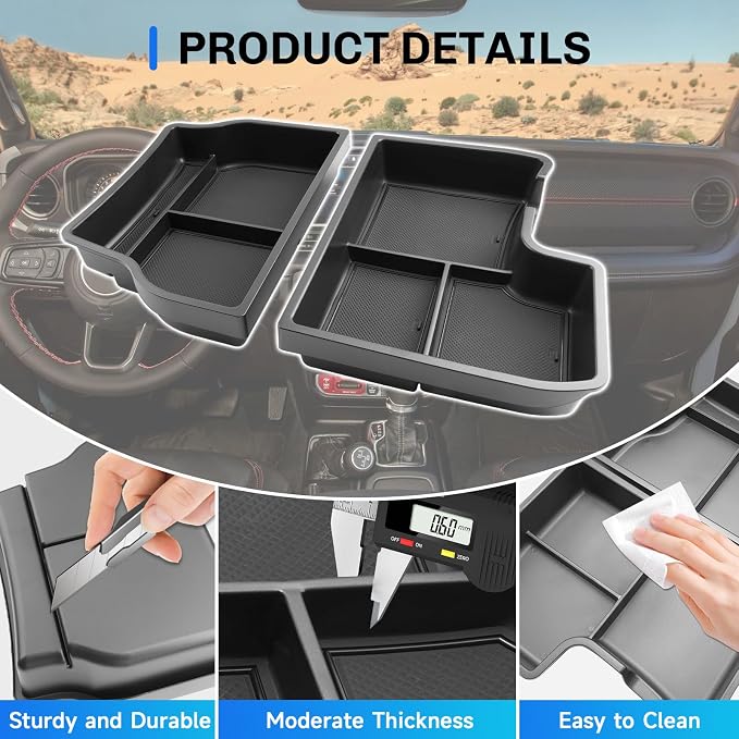 SXCY 2025 2026 Toyota Sienna Under Console Organizer Tray [Not for Console w/ Cool Box] for 2021-2025 2026 Sienna Accessories