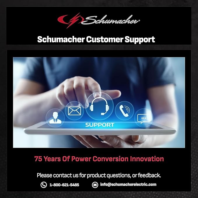 Schumacher Electric DSR Pro Series 6V / 12V Car Battery Charger & Maintainer - 125A Engine Starter with 15A / 40A Boost Mode - Quickly Bring Deeply Discharged Batteries Back to Life - DSR118