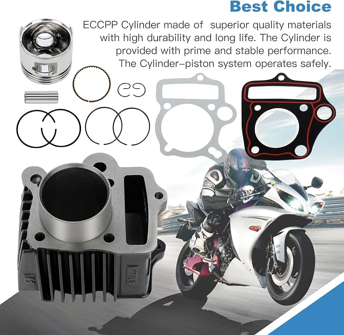 Eccpp Cylinder & Piston Kit Assembly 1969-1978 for Honda for Z50A Dirt Bike Pit Bike