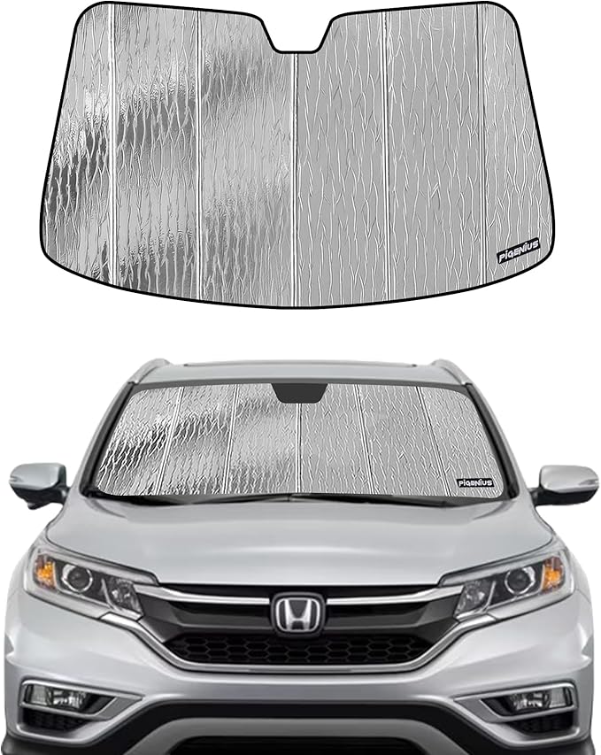 Pigenius Windshield Sunshade for 2012-2016 Honda CR-V, Reversible Silver/Black
