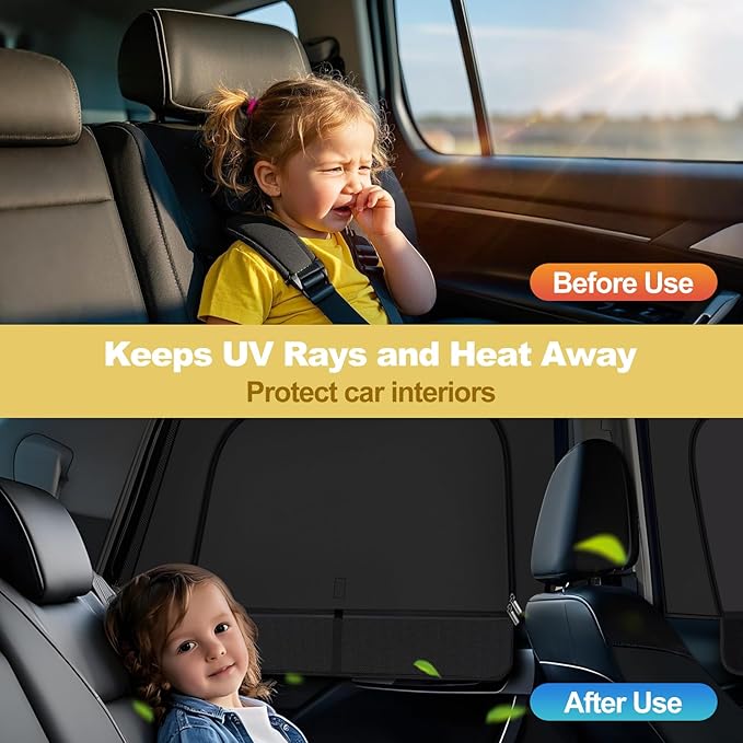 XCBYT Forester Window Sunshades for 2019–2023, Dual Layer Car Window Covers with Breathable Mesh & Blackout Cloth, 99% UV Protection Privacy Curtains for Car Camping, Sleeping & Rest (4 PCS)