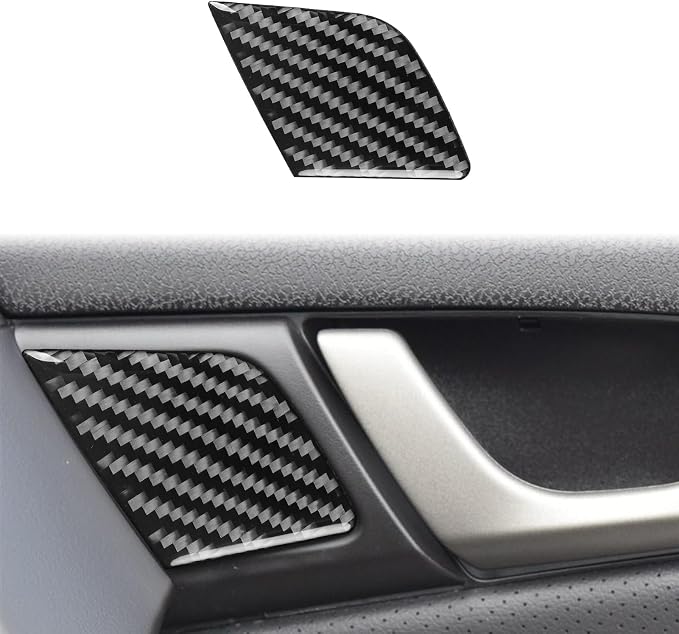 Black Soft Carbon Fiber car Interior Passenger Door Decoration 1/Piece Decorative Sticker Suitable for Acura TSX 09-14 Carbon Fiber car Interior