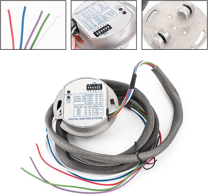 Topteng Motorcycle Single Fire Electronic Ignition Module fits for Harley Evolution, Ultima, Revtech, Shovelhead, & any Evolution