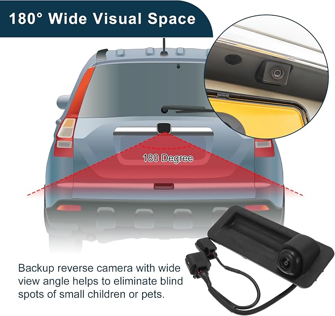 Rear View Camera for Hyundai Elantra 2017-2023 120-180 Degree No.95760F2001 License Plate Park Assist Camera Backup Reverse Camera