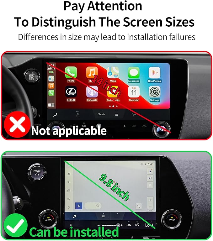 Wireless Charging Car Phone Holder for Lexus NX/NX Hybrid 2022-2026, 9.8" Screen Fixed Clip, 360° Rotation Car Phone Mount Compatible with MagSafe