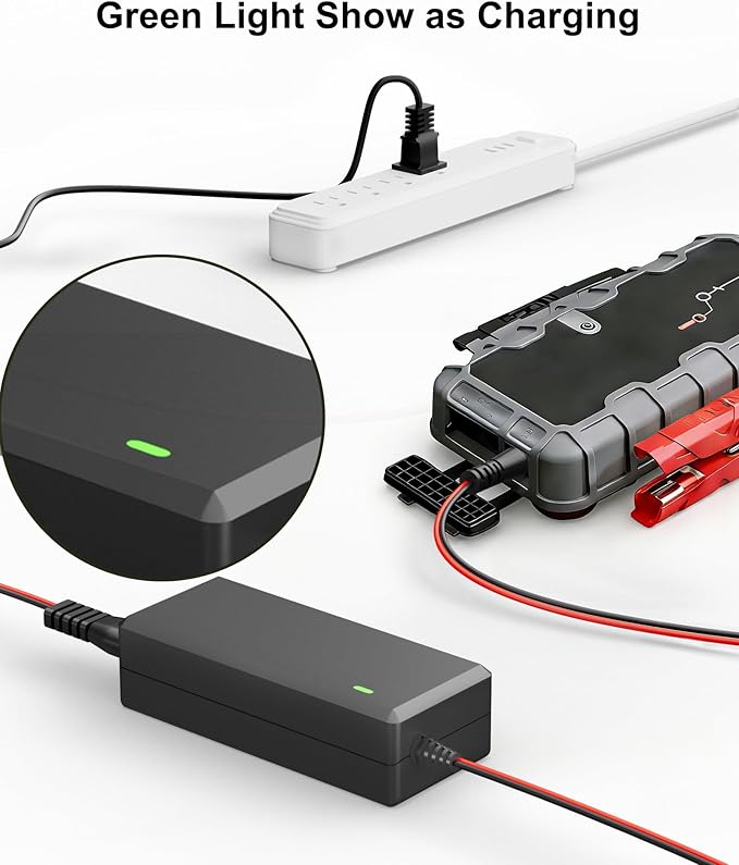 WUKUR 14V Charger Cable for NOCO Boost UltraSafe Jump Starter Compatible with NOCO GB70 GB150 GB250+ GB251+ GB500 GB500+ NOCO Boost UltraSafe Portable Lithium Jump Starter Battery Power Adapter Set