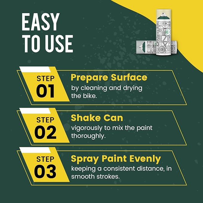 Spray.Bike Spray Paint | Designed Mainly for Bicycles | Multi-Use Acrylic Spray Paint for Metal, Plastic | High Coverage Bike Paint, 400ml, Greenwich