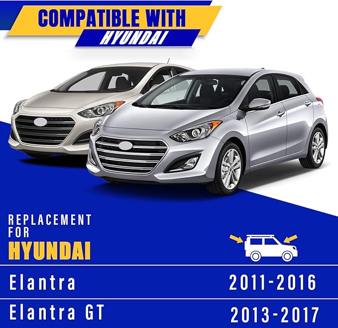 3 wipers Replacement for 2011-2016 Hyundai Elantra/2013-2017 Hyundai Elantra GT, Windshield Wiper Blades Original Equipment Replacement - 28"/14"/13" (Set of 3) U/J HOOK