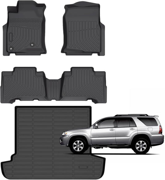 for Toyota 4runner Floor Mats 2003-2009,Car Mats for 4runner All Weather Floor Mats Cargo Liner Accessories Rubber Car Mat 2003 2004 2005 2006 2007 2008 2009