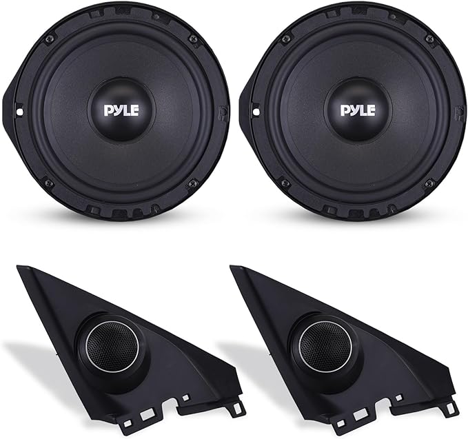 Pyle 6.5” Two Way Coaxial Speaker System for 2006 and Up Vehicles, 300 Watts, 4 Ohm, Butyl Rubber Surround, 1'' High-Temperature KSV Voice Coil, Black Sandblasting Paper Cone