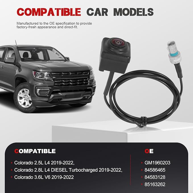 Rear View Backup Camera for Colorado 2019-2022 2.5L 2.8L 3.6L ‎84586465 84583128 85163262 GM1960203 Park Assist