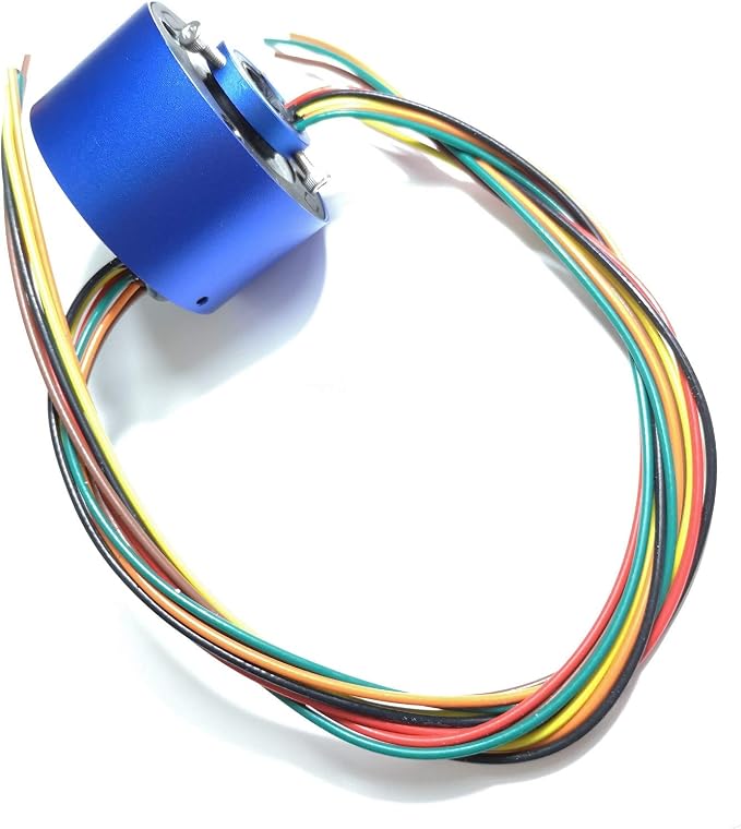 Taidacent Slip Ring Rotary Electrical Contact 2/4/6/12 Wire Collector Ring Conductive Electric Motor Rotating Connector (6 Wire 10A Inner Hole 12.7mm OD 54mm)