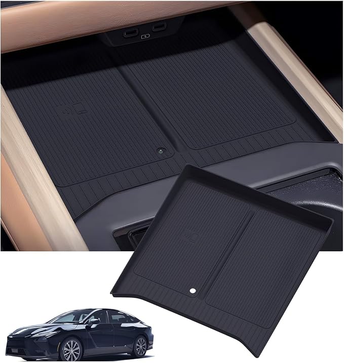 Wireless Charging Protective Mat for Lexus ES/ES350e/ES350h/ES500e 2026, Interior Accessories Center Console Silicone Anti-Slip Wireless Charger Cover Pad Protector for 2026 ES, Black