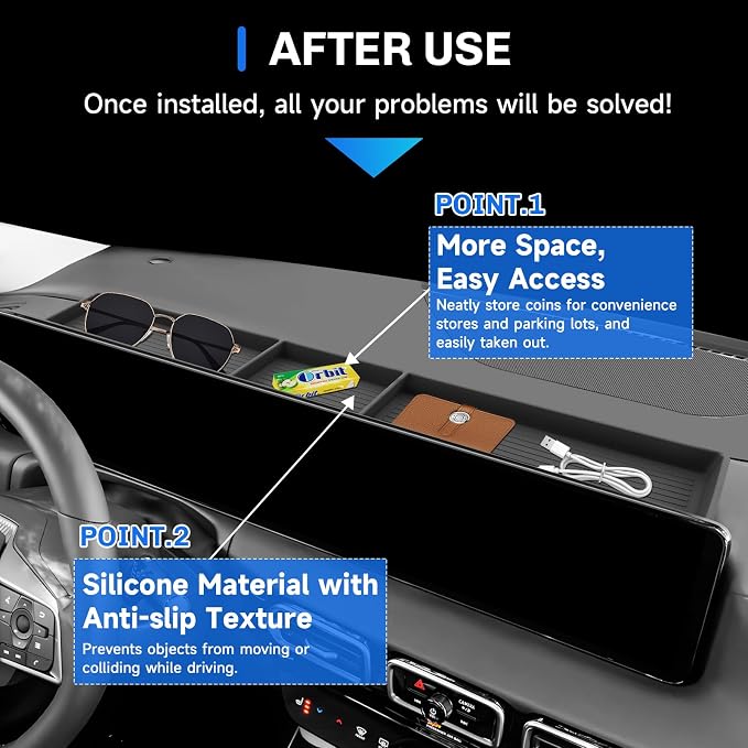 SXCY 2PCS for 2026 Nissan Sentra Center Console Organizer Tray+Dashboard Tray for 2026 Nissan Sentra Accessories Center Console Tray 2026 Sentra Armrest Console Organizer Tray