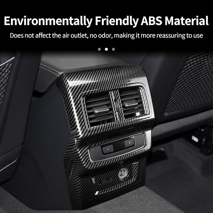 Rear Air Outlet Vent Frame, Rear Anti-Kick Panel Cover Compatible with Audi Q5 2021-2025, Rear AC Anti-kick Frame for Audi Q5 Sportback, Rear Air Conditioner Vent Outlet Frame Protection