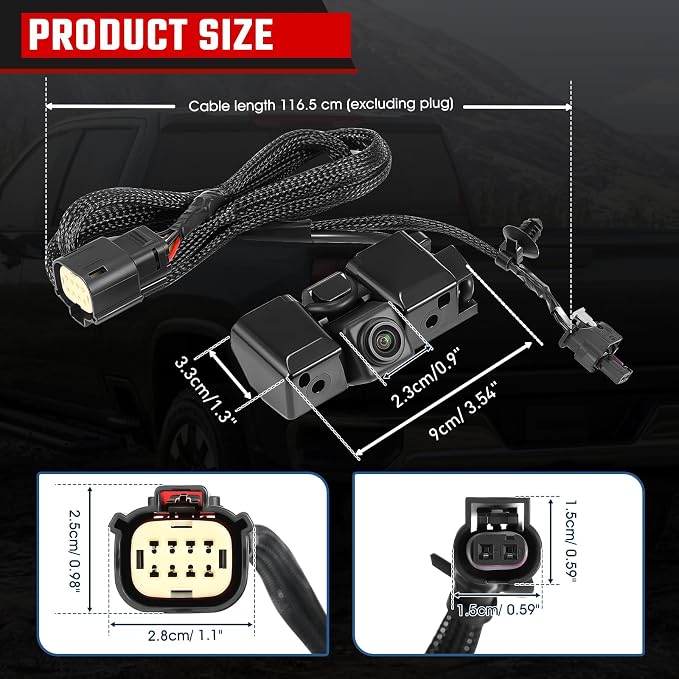 Backup Camera Rear View Camera Fit for Chevy Silverado GMC Sierra 1500 2500 3500 2016-2019 Parking Park Assist Camera Replaces #84062896
