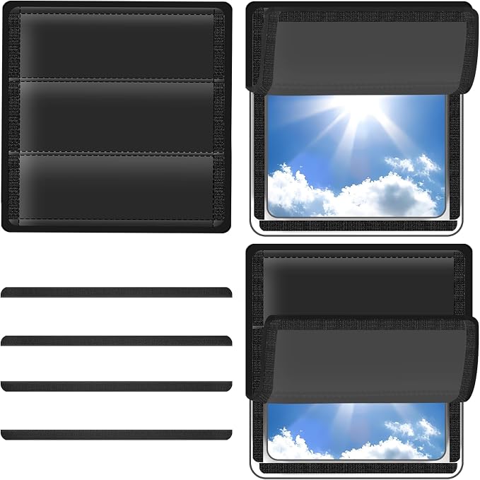 RV Skylight Cover, Vent Cover for Roof16 ¼ (L) x 16 ¼" (W), RV Window Blackout with UV Protection and Foldable Magnet Design, Waterproof Fabric, Reflective