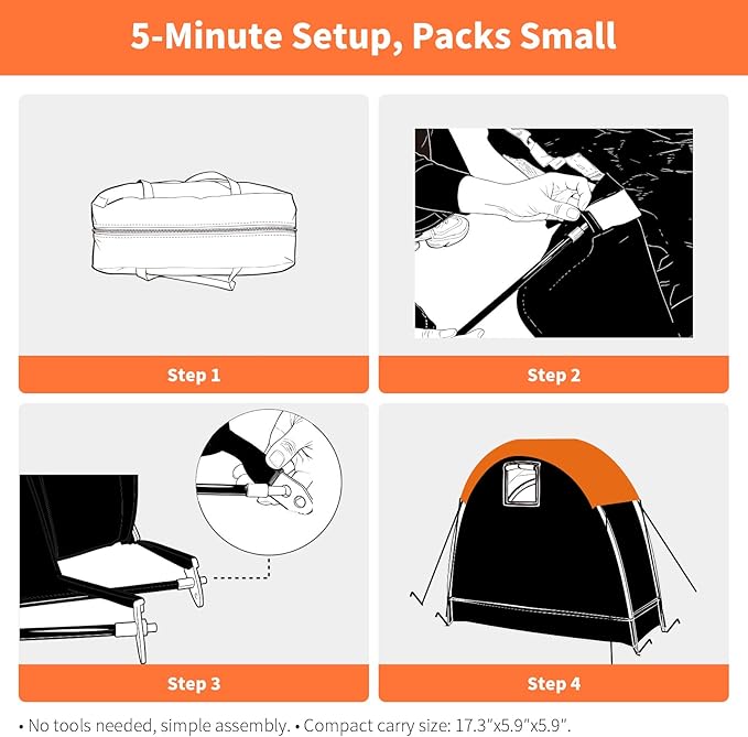 Bike Storage Tent with Rain Cover & Mesh Window, PU5000 Waterproof Bike Shed for 2-3 Bikes, Portable Outdoor Storage Shelter for Bicycle, Motorcycle, Lawn Mower, Garden Tools (6.6x2.6x5.6FT)