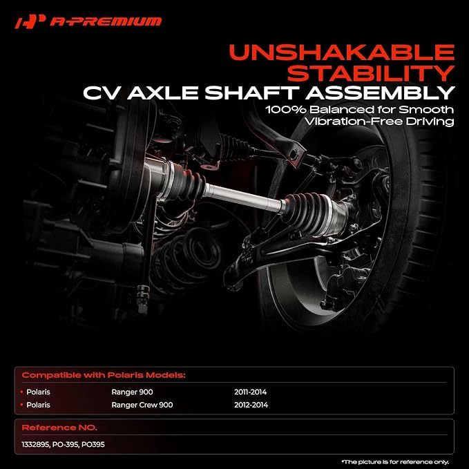 A-Premium Rear Right Passenger Side CV Axle Shaft Assembly for Polaris | Compatible with Ranger 900 Diesel 2011-2014, Ranger Crew Diesel 900 2012-2014, Replace# 1332895