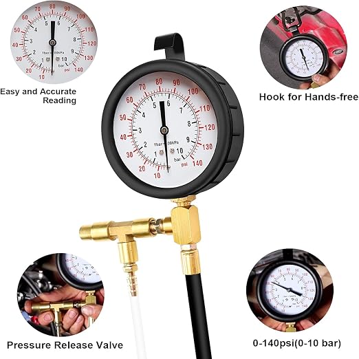 BETOOLL Pro Fuel Pressure Tester Kit(1set) and Compression Tester Kit(1set)