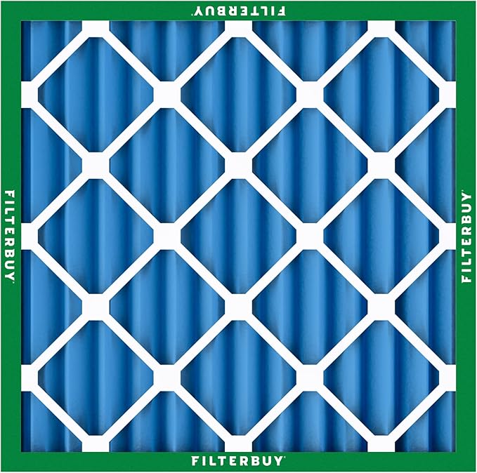 Filterbuy 20x20x2 Air Filter MERV 13 Optimal Smoke & Allergy Defense (1-Pack), Electrostatic Pleated HVAC AC Furnace Filters Replacement (Actual Size: 19.50 x 19.50 x 1.75)