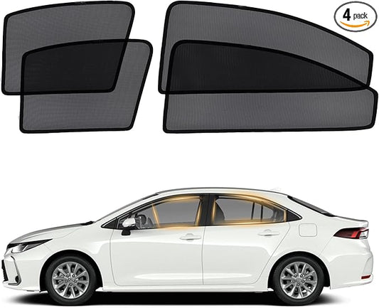 XCBYT Car Window Shades for 2019–2024 Corolla Sedan (Not for Hatchback/Touring/Cross), 4PCS Side Window Sun Shades, Breathable Mesh UV Protection for Baby, Privacy & Heat Insulation
