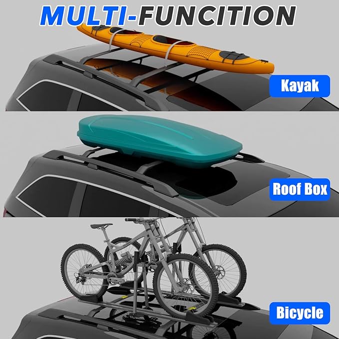 Roof Rack Kit Cross Bars Side Rails Fit for Honda Odyssey 2011 2012 2013 2014 2015 2016 2017, Rooftop Luggage Rack Roof Side Rail Crossbars, Load-Bearing Capacity 165 pounds, Black(4Pcs)