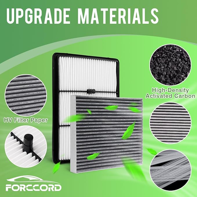 Cabin & Engine Air Filter Fit for Hyundai Ioniq 2017-2022 & Kia Niro 2017-2022 1.6L Activated Carbon Cabin Filter Replace#97133G2000 28113-G2100 Car Accessories