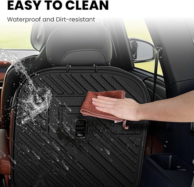 Lasfit Kick Mats for Kia Telluride 2027 7-Seat (Not Fit 8-Seat), 2nd Row Captain Chair Seat Back Cover Protectors, TPE Waterproof All-Weather Rear Backrest Liner