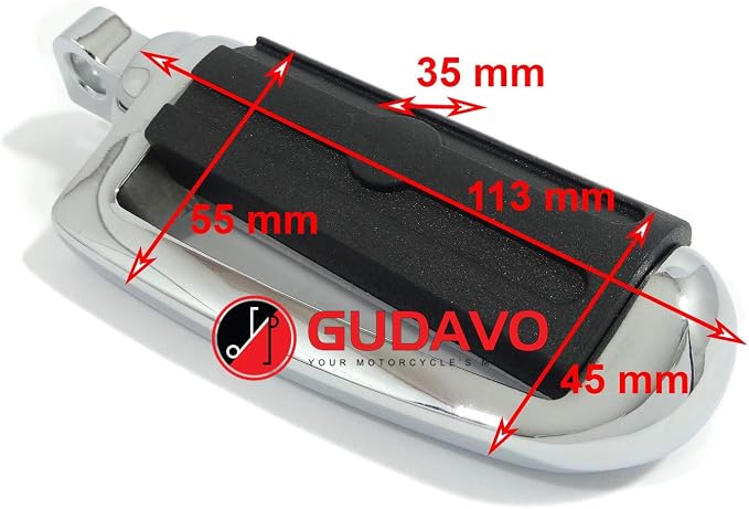 Motorcycle Aluminum Front Or Rear Foot Pegs Footboards Chrome Foot Pedal Footrests For Harley Davidson Street 750 XG750 Street 500 XG500 modele Touring 1988-2019 (Style: 16)