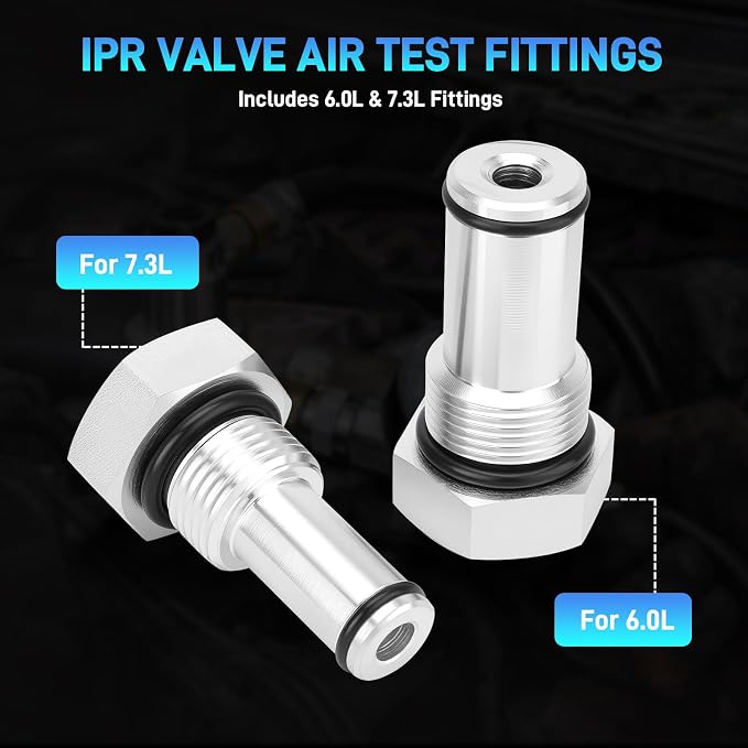 IPR Air Test Tool Compatible with Ford Powerstroke 6.0L 7.3L Diesel Engines, Heavy-Duty High Pressure Oil System Leak Tester, Diagnostic Tool for HPOP & IPR Valve Leak Troubleshooting