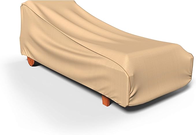 Budge Sendona Chaise Lounge Chair Cover, Tan, Extra Large