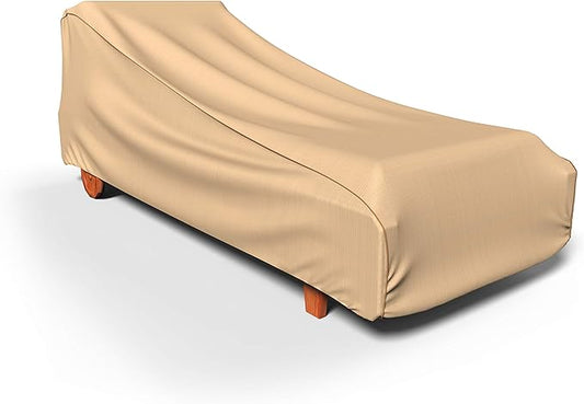 Budge Sendona Chaise Lounge Chair Cover, Tan, Extra Large