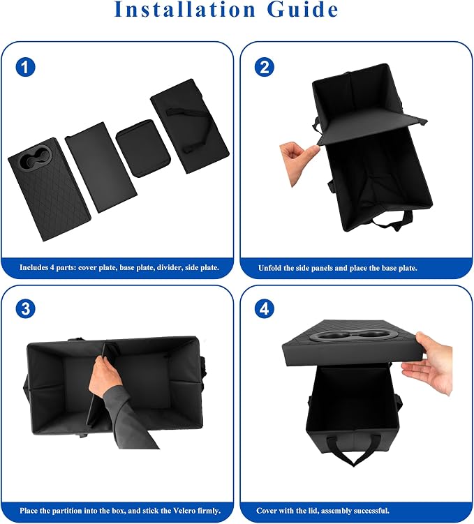 Car Seat Organizer For 2019-2026 Kia Telluride/Subaru Ascent 7 Seater, Car Seat Aisle Storage Box with Cup Holders For Kia 2021-2025 Sorento 6 Seater, Foldable Backseat Console Bin