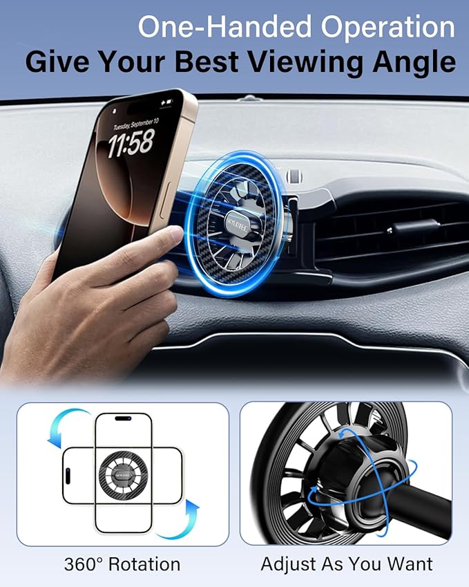 SKYLOTEC Car Phone Holder for Honda CR-V CRV 2017 2018 2019 2020 2021 2022 Accessories Automobile Cradles Magnetic Phone Mount Compatible with MagSafe, Strong Magnets Cell Phone Base