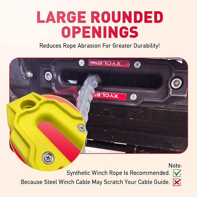 Winch Fairlead with Tow Hook, Green, 10 in. (254 mm) | Synthetic Rope Fairlead, Forged Winch Hook, 10000 lb. - 20000 lb Towing, For SUV Truck Trailer Jeep, Electric Winches
