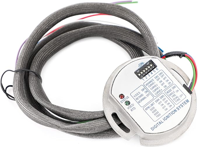 Topteng Motorcycle Single Fire Electronic Ignition Module fits for Harley Evolution, Ultima, Revtech, Shovelhead, & any Evolution
