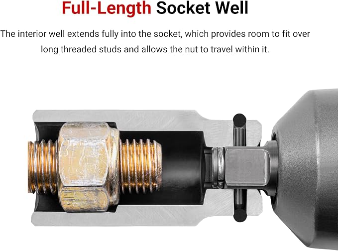 TEKTON 3/4 Inch Drive x 1-1/4 Inch Deep 6-Point Impact Socket | SID33032