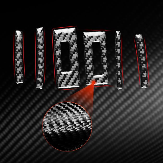Soft Carbon Fiber Car Interiors Center Dash Left & Right Air Vents 6/pcs Decorative Stickers for Lexus RC300 350 200T 15-24 Carbon Fiber Interior Accessories