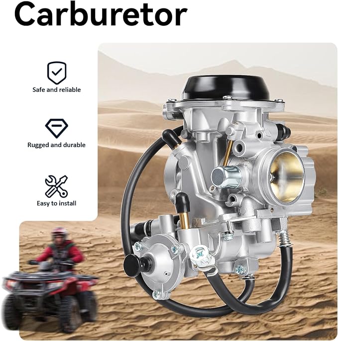0470-361 Carburetor Carb w/Diaphragm Cover for Arctic Cat 400 2x4/4x4 1998-2001 Bearcat 454 4x4 1998 500 4x4 1998-2000 (Exclude Auto Edition) 0470-362