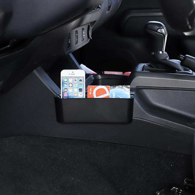 Aunginsy Center Console Gear Shift Storage Box Compatible with Toyota Tacoma 3rd Gen 2016-2023 Gear Shift Box Side Panel Organizer Tray Armrest Storage Box ABS Accessories, Not Fit Manual Transmission