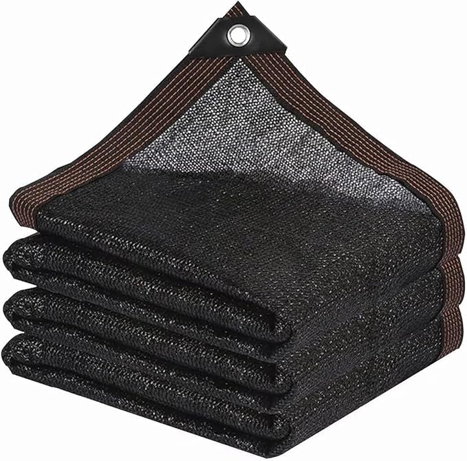 Shade Cloth - Garden Shade Mesh Netting with Grommets Outdoor Sun Shade Cover for Pergola Patio Plants Greenhouse Chicken Coop Black 90% Shading Rate